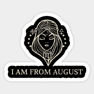 Born in August – Virgo Zodiac Design Sticker